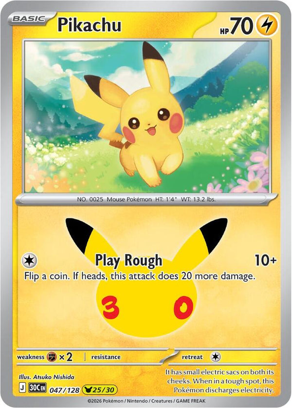 Pikachu - 047/128 - 30th Celebration