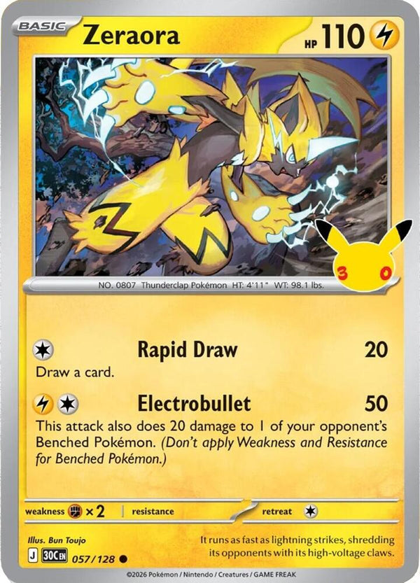 Zeraora - 057/128 - 30th Celebration