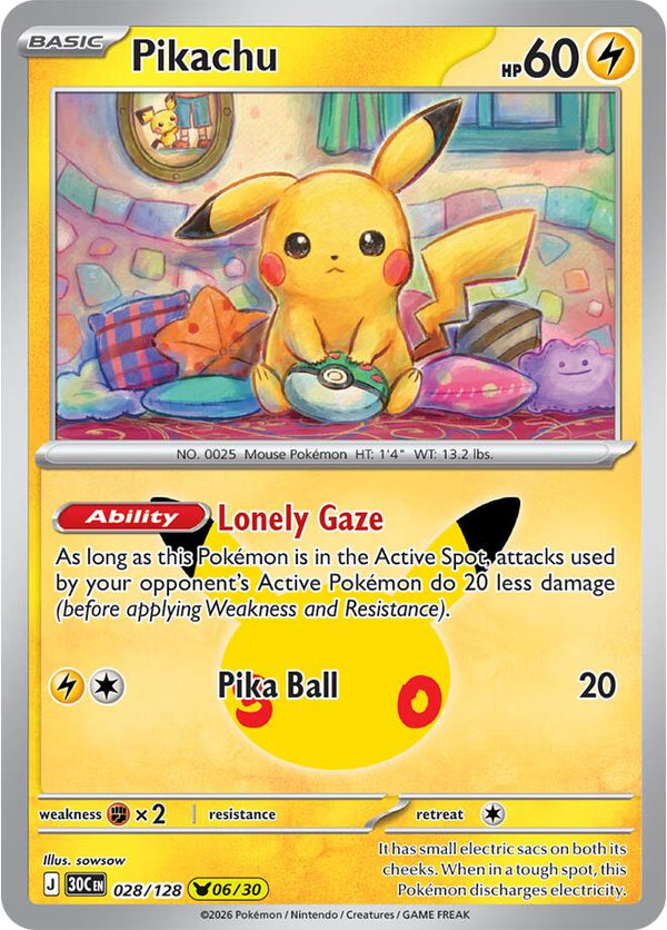 Pikachu - 028/128 - 30th Celebration