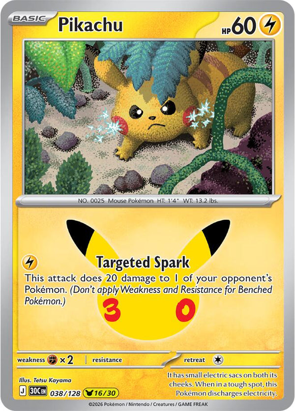 Pikachu - 038/128 - 30th Celebration