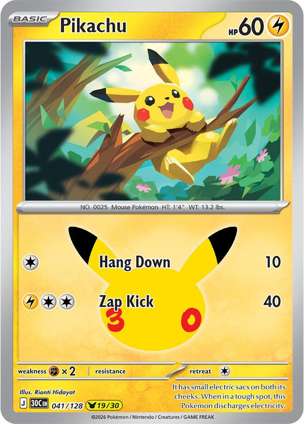 Pikachu - 041/128 - 30th Celebration