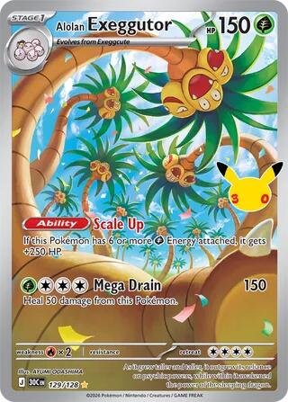 Alolan Exeggutor - 129/128 - 30th Celebration