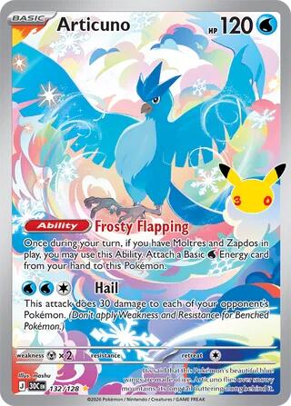 Articuno - 132/128 - 30th Celebration