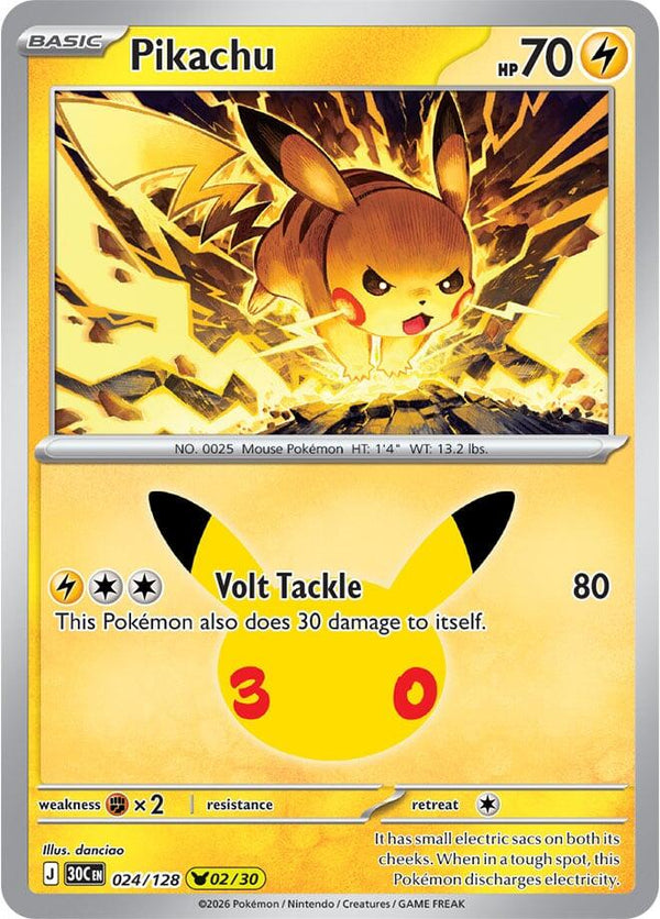 Pikachu - 024/128 - 30th Celebration