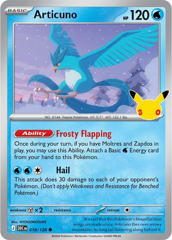 Articuno - 018/128 - 30th Celebration