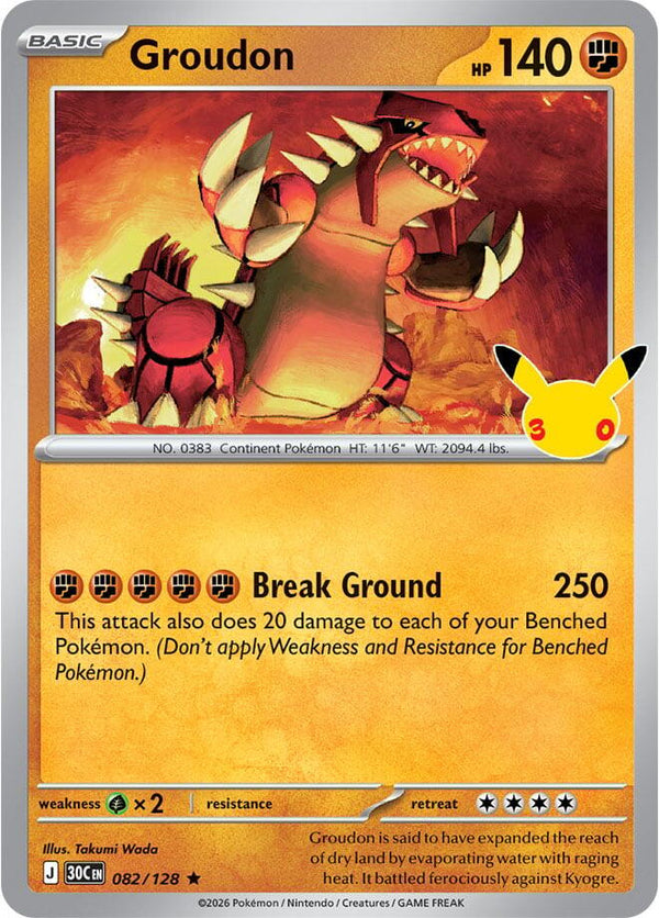 Groudon - 082/128 - 30th Celebration