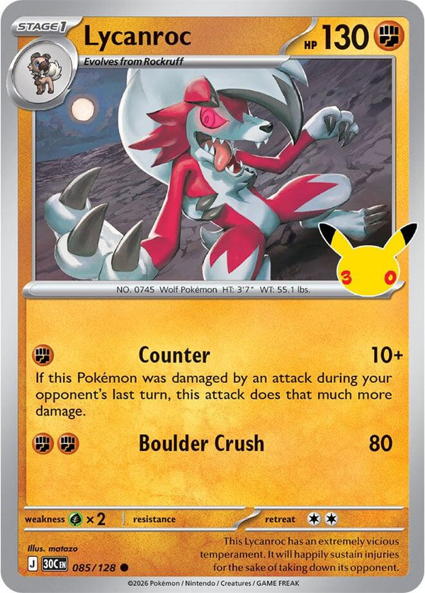 Lycanroc - 085/128 - 30th Celebration