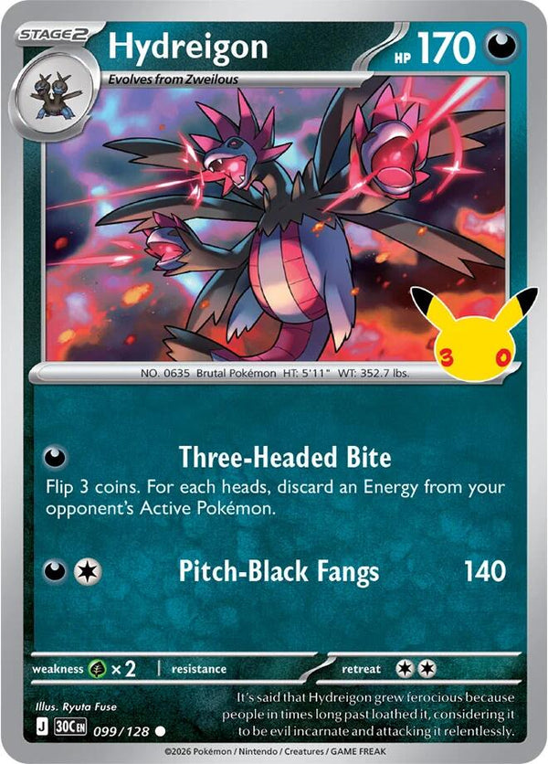 Hydreigon - 099/128 - 30th Celebration
