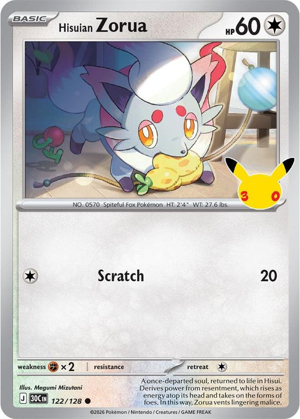 Hisuian Zorua - 122/128 - 30th Celebration