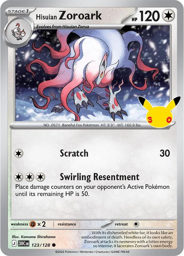 Hisuian Zoroark - 123/128 - 30th Celebration