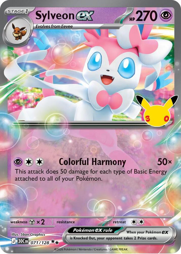 Sylveon ex - 071/128 - 30th Celebration