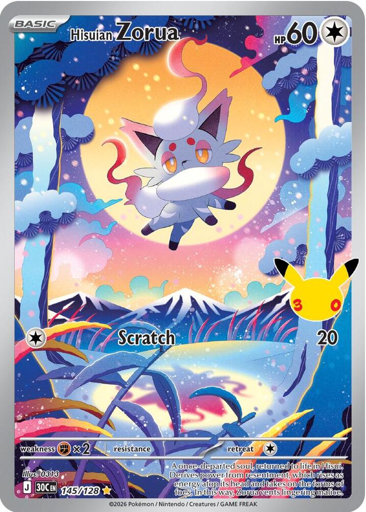Hisuian Zorua - 145/128 - 30th Celebration