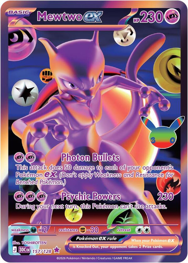 Mewtwo ex - 157/128 - 30th Celebration