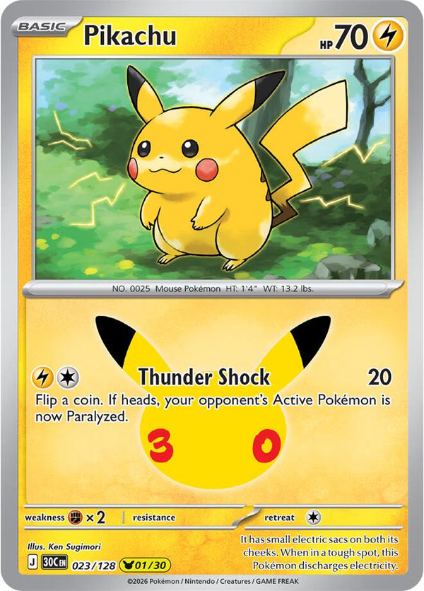 Pikachu - 023/128 - 30th Celebration