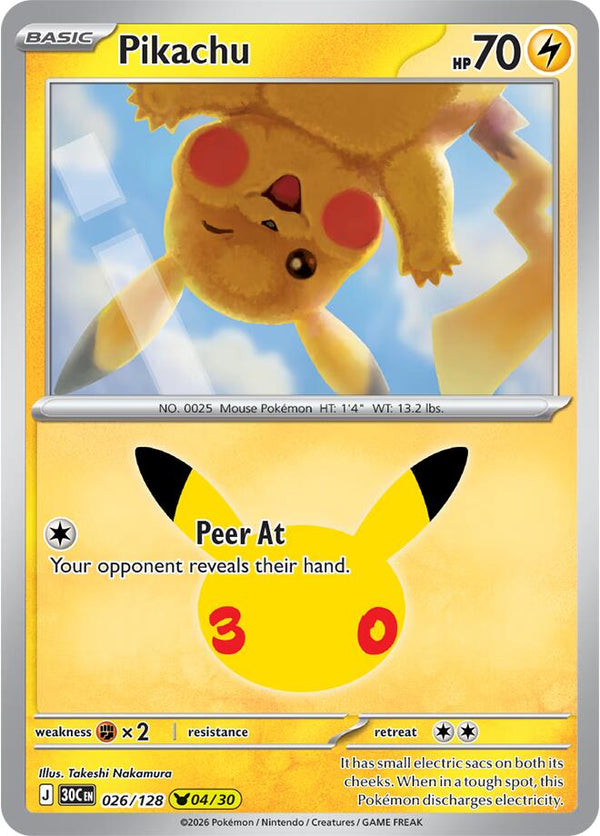 Pikachu - 026/128 - 30th Celebration