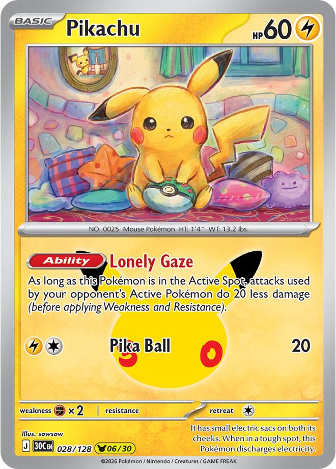 Pikachu - 028/128 - 30th Celebration