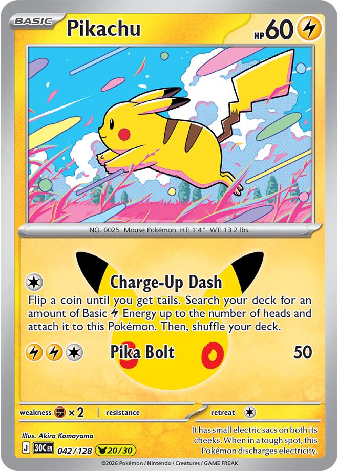 Pikachu - 042/128 - 30th Celebration