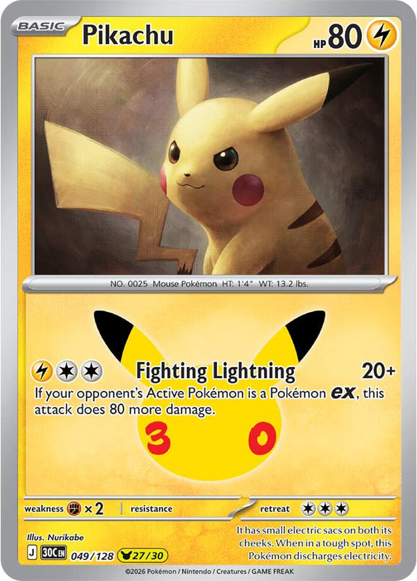 Pikachu - 049/128 - 30th Celebration