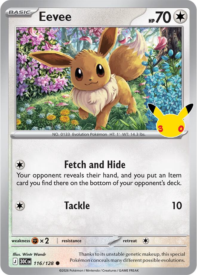 Eevee - 116/128 - 30th Celebration