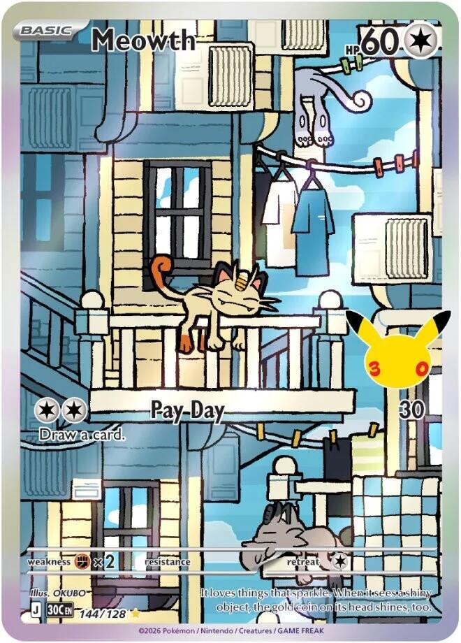 Meowth - 144/128 - 30th Celebration