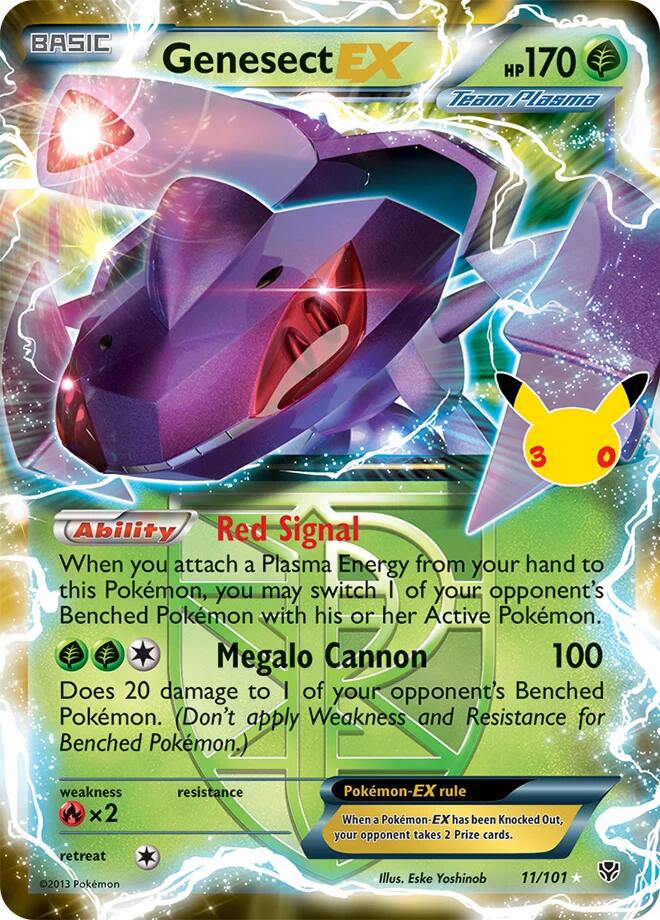 Genesect EX (Team Plasma) - 11/101 - 30th Celebration: Classic Collection