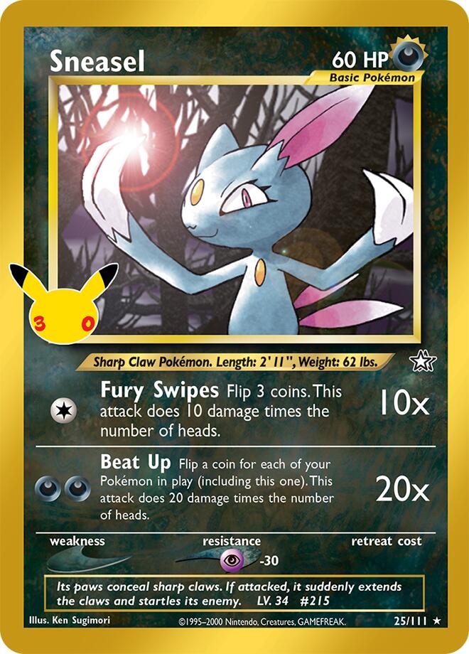 Sneasel - 25/111 - 30th Celebration: Classic Collection