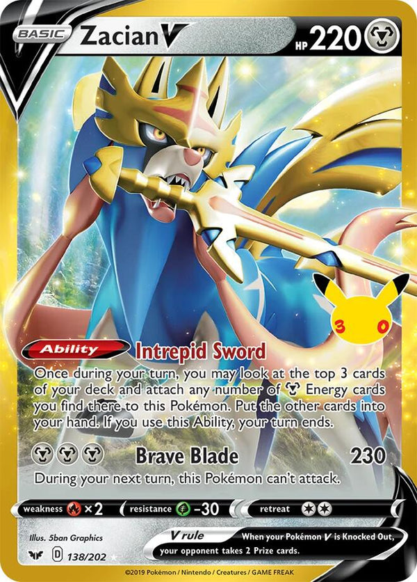 Zacian V - 138/202 - 30th Celebration: Classic Collection