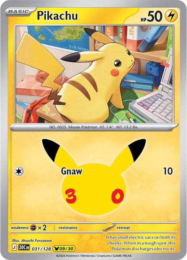 Pikachu - 031/128 - 30th Celebration