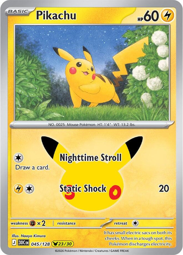 Pikachu - 045/128 - 30th Celebration