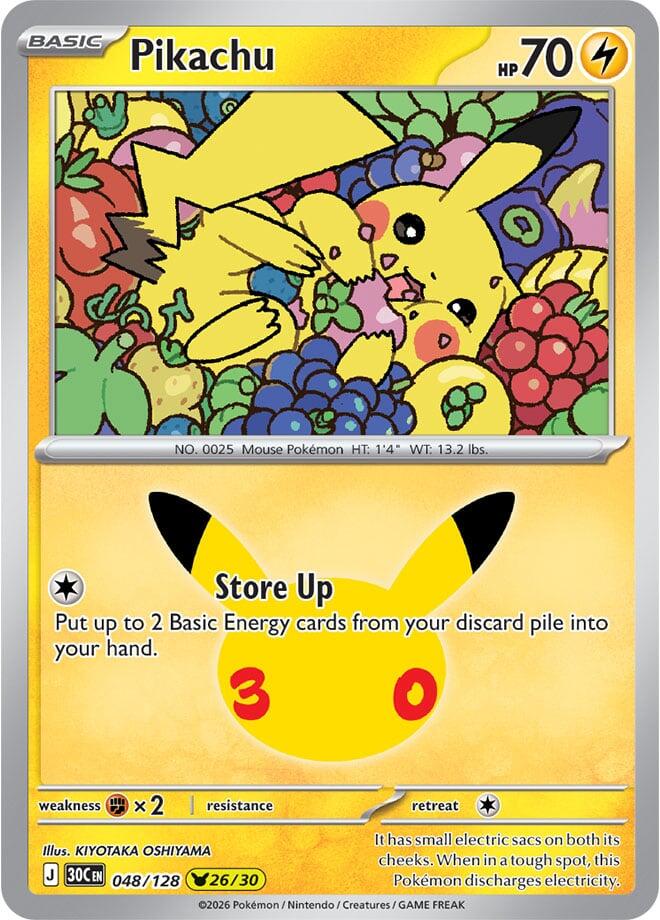 Pikachu - 048/128 - 30th Celebration