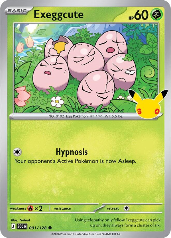 Exeggcute - 001/128 - 30th Celebration