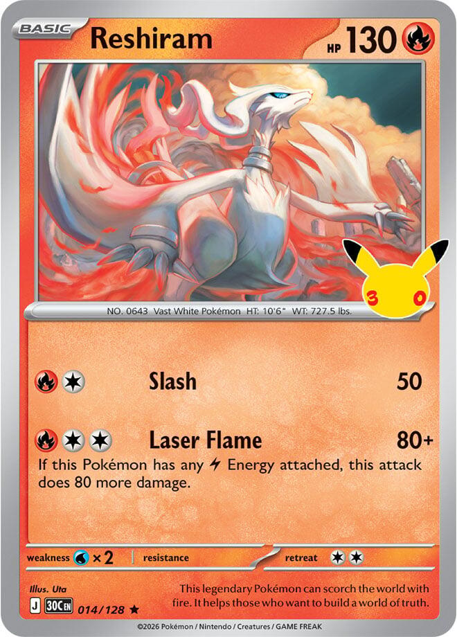 Reshiram - 014/128 - 30th Celebration