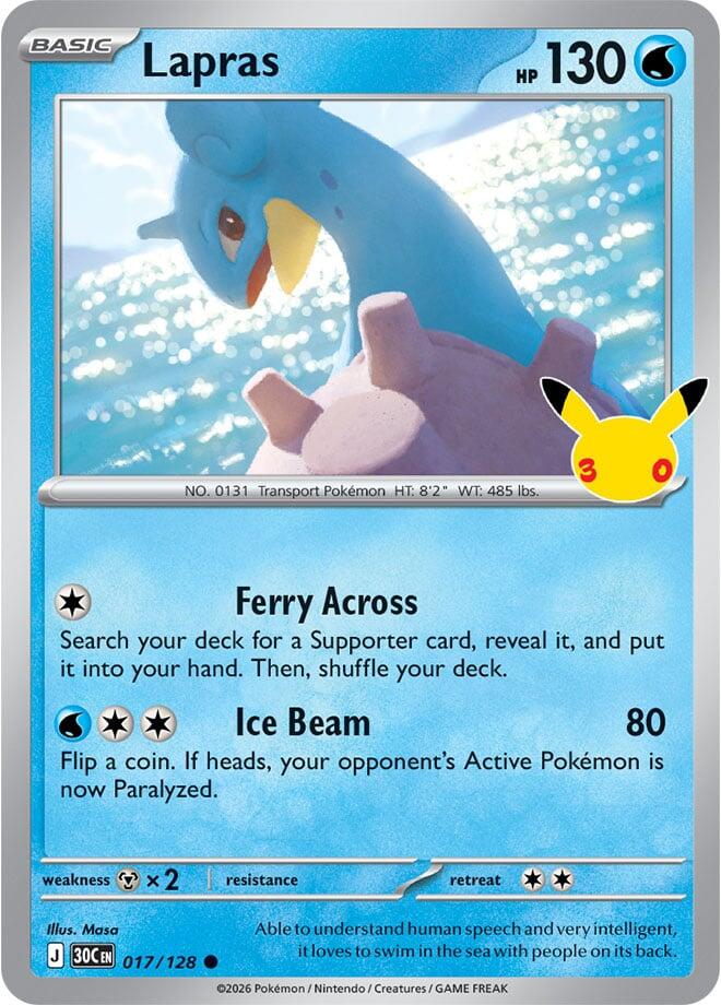Lapras - 017/128 - 30th Celebration