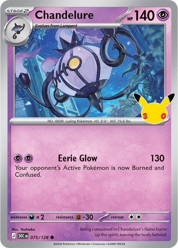 Chandelure - 075/128 - 30th Celebration