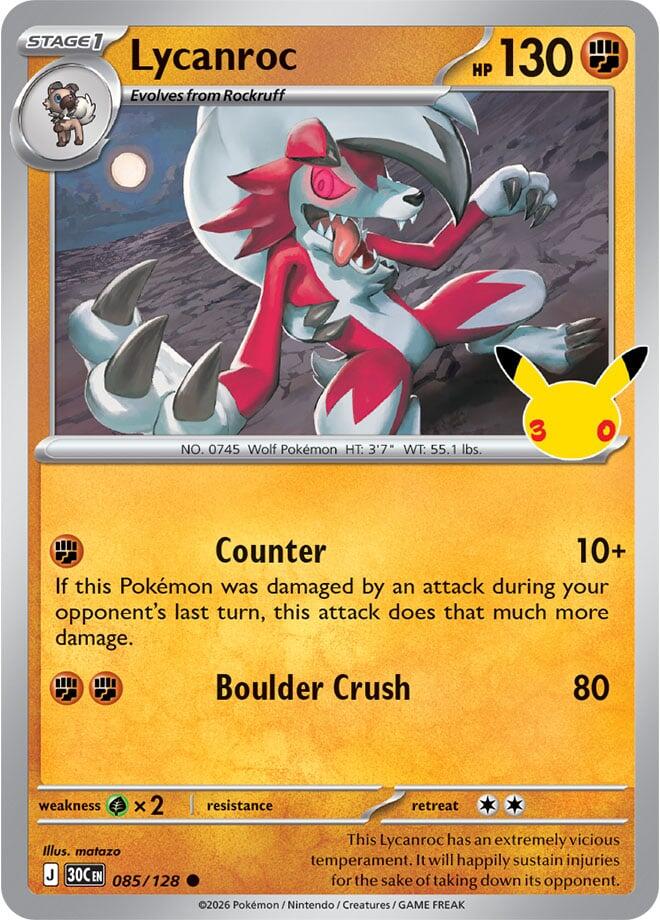 Lycanroc - 085/128 - 30th Celebration