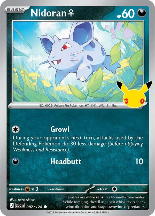 Nidoran F - 087/128 - 30th Celebration