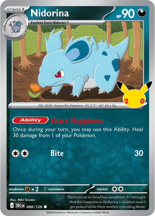 Nidorina - 088/128 - 30th Celebration