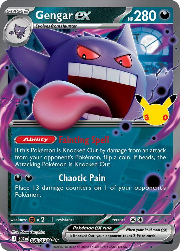 Gengar ex - 090/128 - 30th Celebration