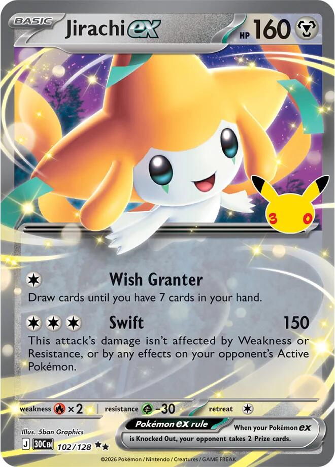 Jirachi ex - 102/128 - 30th Celebration