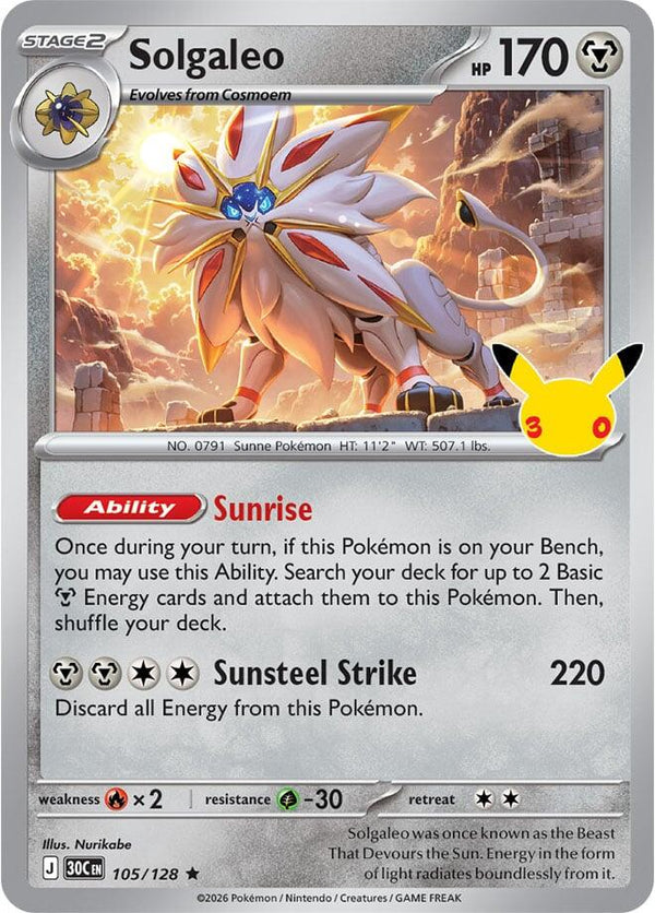Solgaleo - 105/128 - 30th Celebration